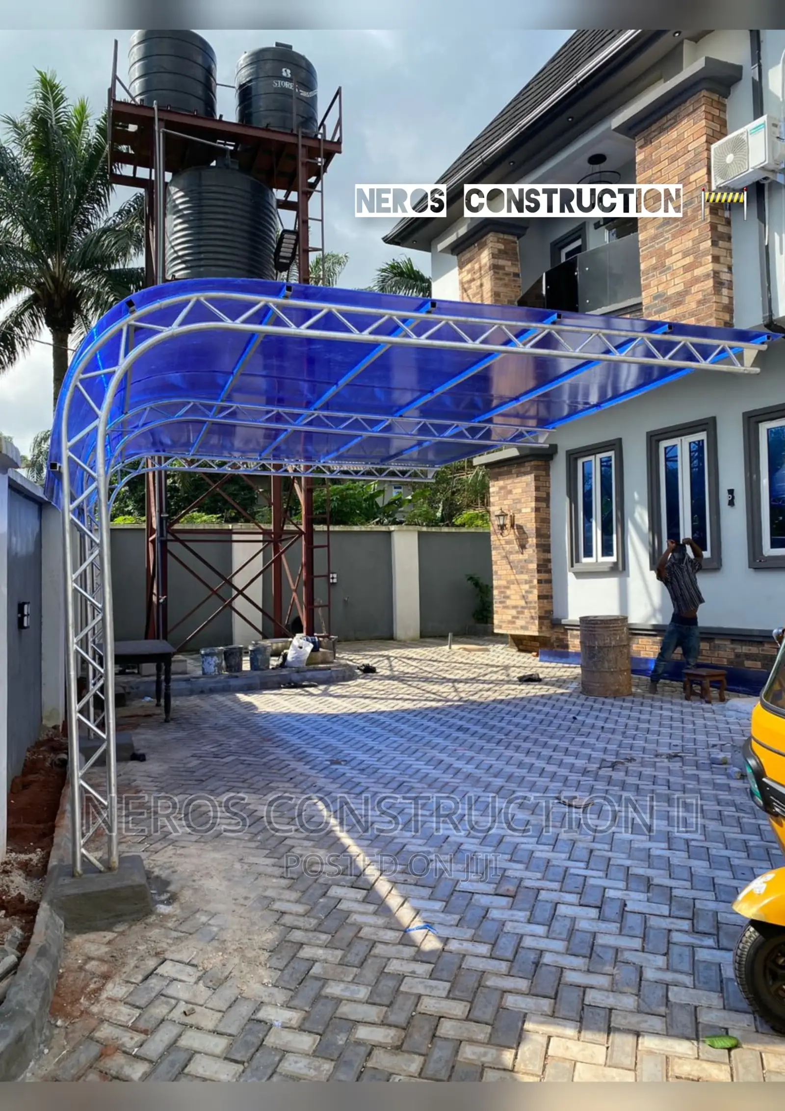 2 Car Space Galvanized Carport Design