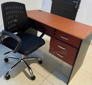Manager Office Table and Mesh Swivel Chair