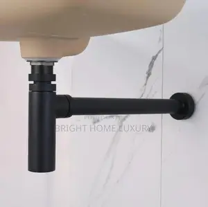 Quality Black P-Trap Basin Sink Waste Bottle Trap