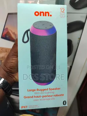 Onn Large Rugged With LED Lighting Bluetooth Speaker