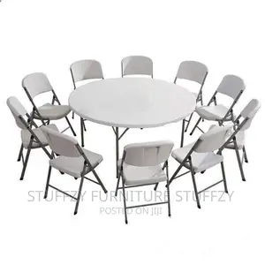 Events Folding Chairs With 5feet Round Table