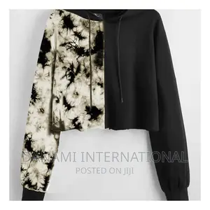 Danami Tie Die Printed Crop Hoodie