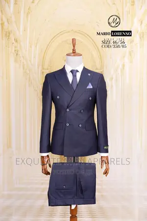 Italian Style Turkish Double Breasted Stripe Men's Suit