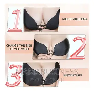 Strapless Invisible Push Up Backless Bra With Drawstring