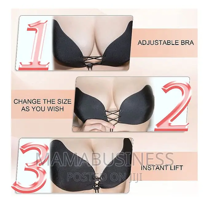 Strapless Invisible Push Up Backless Bra With Drawstring