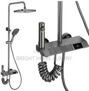 Grey Piano Bathroom Standing Shower Mixer