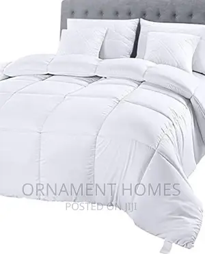 White Bedsheet Duvet and Pillowcases (Thick Cotton)