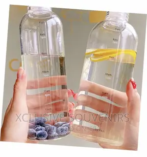 500ml Transparent Plastic Clear Water Bottle With Time Scale