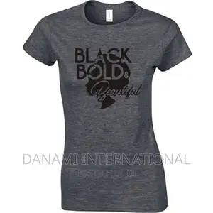 Danami Women’S Black Bold Beautiful Dark Grey T-Shirt