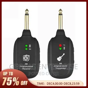 Wireless Guitar Transmitter Receiver Set UHF A8 730mhz 50m
