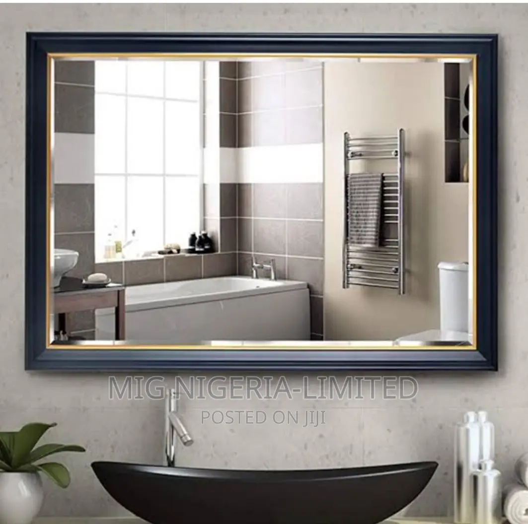 Rectangular Black Shape Decoration Bathroom Mirror 90cmx60cm