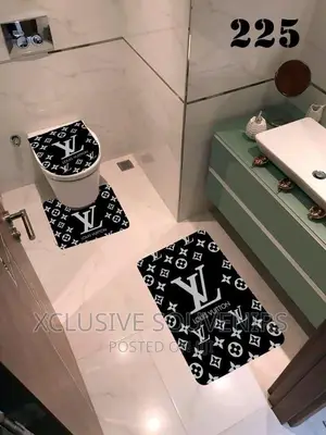 3pc Designers Non Slip Soft Bath Set Rugs