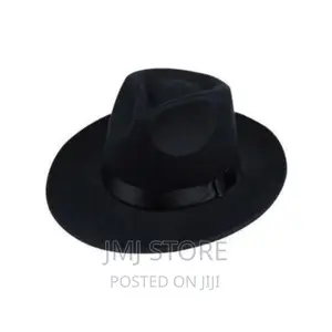 Fedora Hat With Band - Black