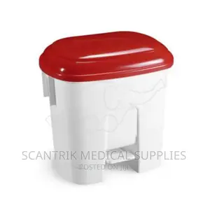 Derby Plastic Pedal Bin 30 Litre White/Red