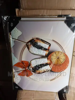 Wall Acrylic 2 Tumbler Wall Frame Gold Finish