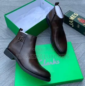 Original Clarks Men Ankle Leather Boot