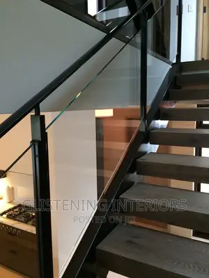 Glass and Metal Handrail