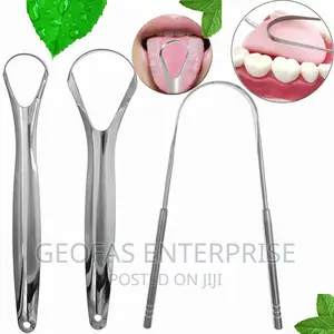 3pcs/Set Tongue Scraper Stainless Steel Oral Tongue Cleaner