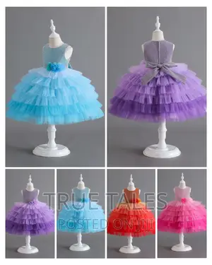 Girls Party Ballgown Cinderella Dresses Ages 4 To 11 Years