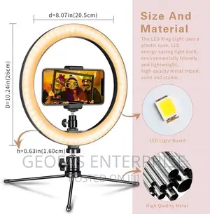 Selfie Ring Light Led Phone Holder Desktop Tripod Stand