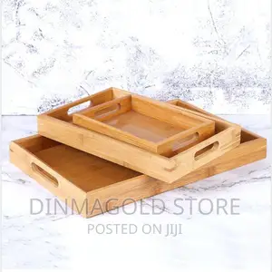 3 in 1 Wooden Tray Set