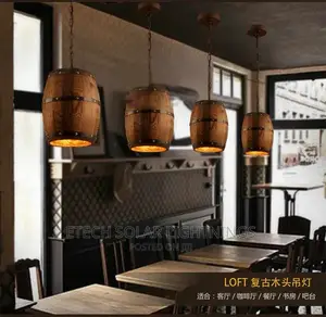 Vintage Retro Wooden Pendant Light