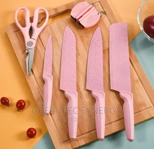 Colored Knife Set and Knife Sharpner
