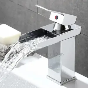 Chrome Stainless Waterfall Basin Mixer Tap