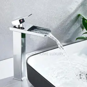 Long Half-Cut Waterfall Basin Mixer Tap