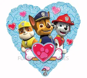 18" Heart Shaped Paw Patrol Foil Balloon