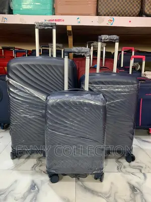 Solid Set of 3 Rubber Luggage Box