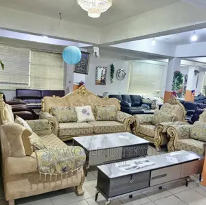 Classy Royal Sofa Set Chairs, TV Stand and Center Table
