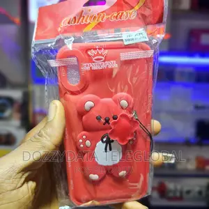 iPhone Xr Beautiful Women Cases Teddy Bear (Red)