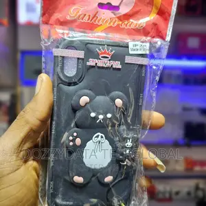 iPhone Xr Beautiful Women Cases Teddy Bear (Black Colour)
