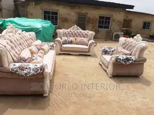 Complete 7 Seater Royal Sofa Set Chairs