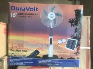 Duravolt Rechargeable Fan With Solar Panel