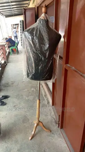 Male Body Form With Wooden Tripod Stand