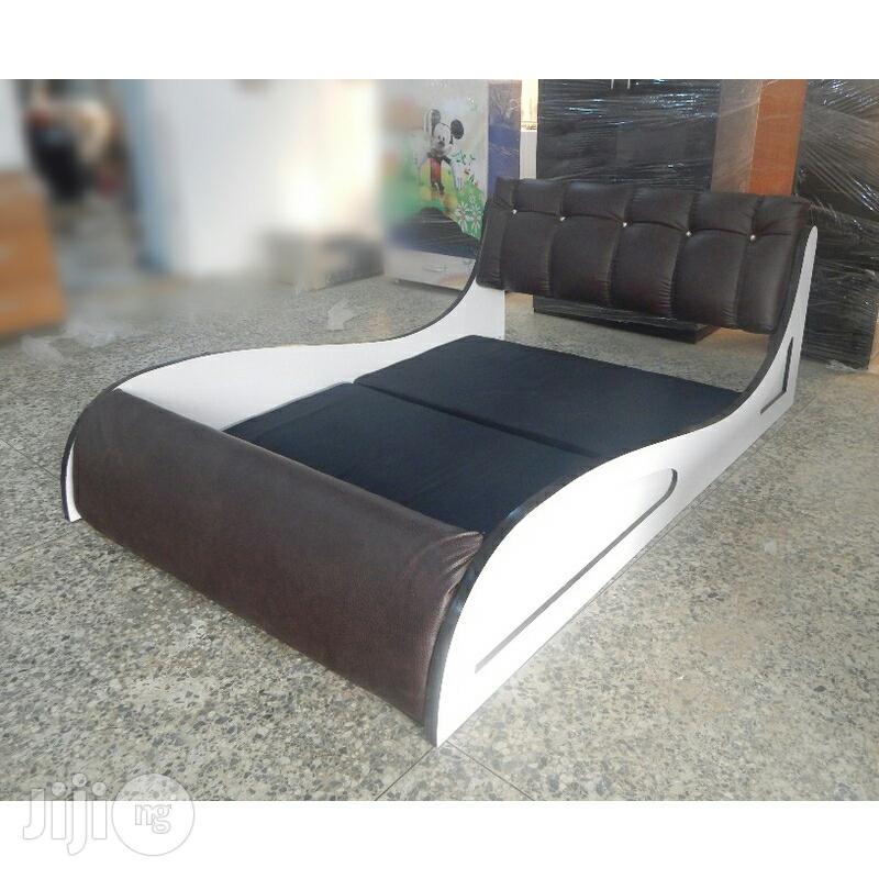 Heritage Nigerian Design Leather Bed Frame 6x6ft (Reference Fx130wb