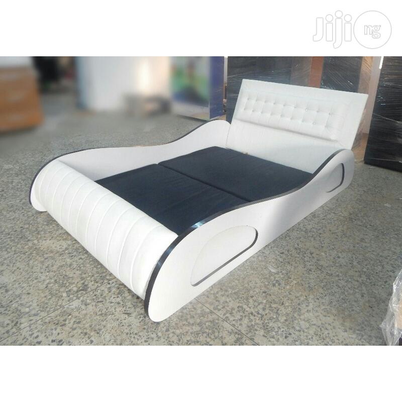 Ace Nigerian Design Leather Bed Frame 6x6ft (Reference Fx158wb) in