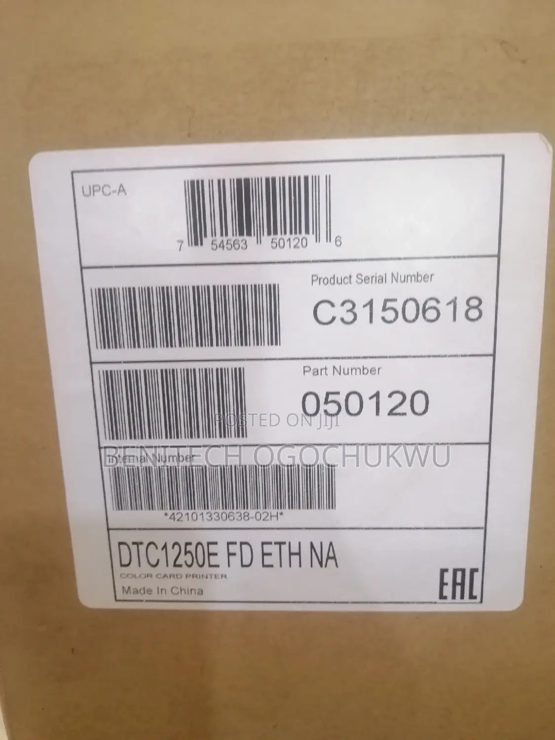 Fargo Dtc1250 Printer