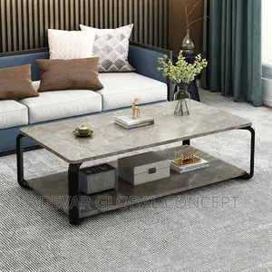 Luxury Nordic Style Wooden Center Table(Faux Marble) 120cm