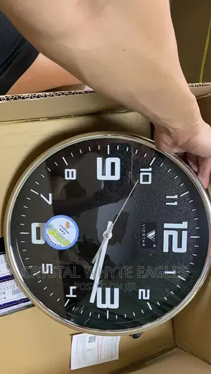Wall Clock Battery Wifi Camera Black Color