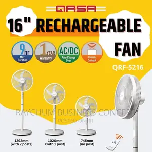 Qasa Rechargeable Fan With Adjustable Stand