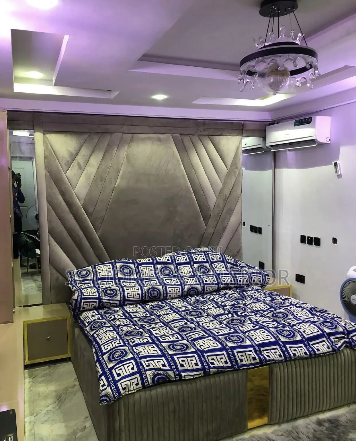 Solid Interior Wall Bedframe