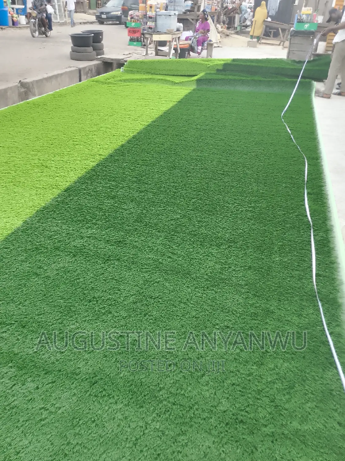 Artificial Colored Grass Rug