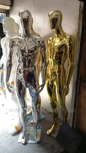 Silver Chrome Gold Chrome Male Mannequin