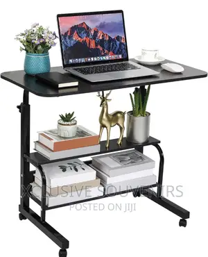 Adjustable Height Desktop/Laptop Desk With Storage and Wheel