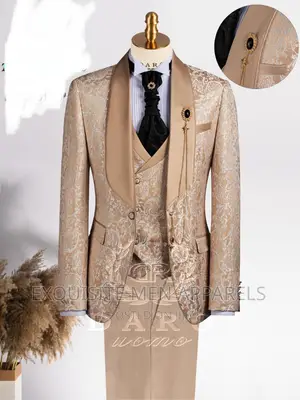 Turkish Flower Design Tuxedo Men's Suit