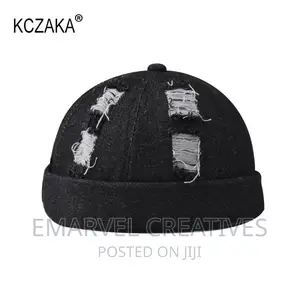 Denim Faceless Beanie/ Watermelon Cap