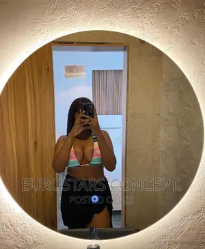 Round Interior Mirror With Lights